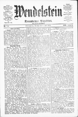 Wendelstein Dienstag 1. Juli 1902