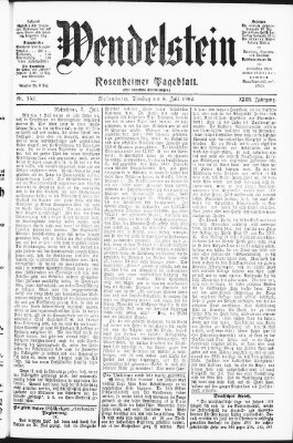 Wendelstein Dienstag 8. Juli 1902