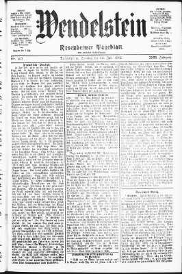 Wendelstein Sonntag 13. Juli 1902