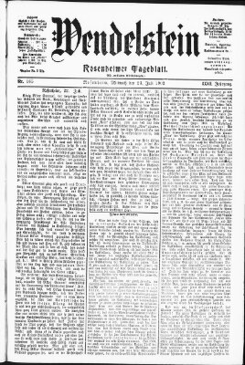 Wendelstein Mittwoch 23. Juli 1902