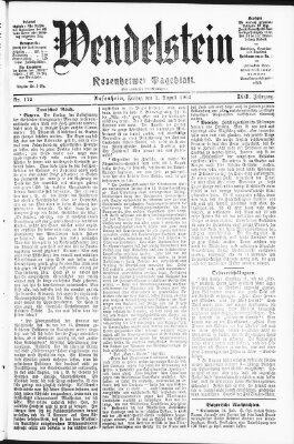 Wendelstein Freitag 1. August 1902