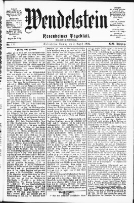 Wendelstein Sonntag 3. August 1902