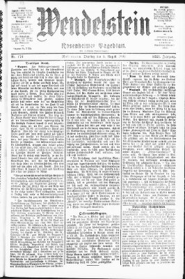 Wendelstein Dienstag 5. August 1902