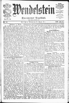 Wendelstein Mittwoch 20. August 1902