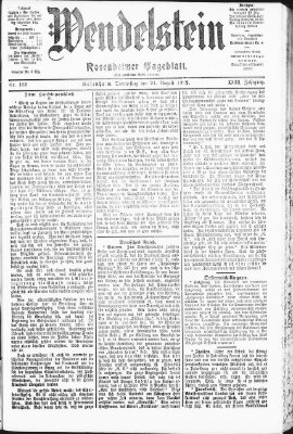 Wendelstein Donnerstag 21. August 1902