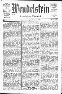 Wendelstein Freitag 22. August 1902