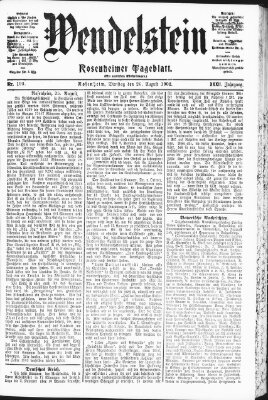 Wendelstein Dienstag 26. August 1902