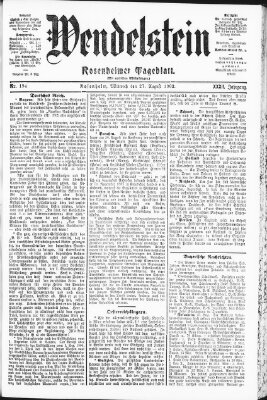 Wendelstein Mittwoch 27. August 1902