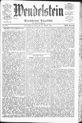 Wendelstein Freitag 29. August 1902