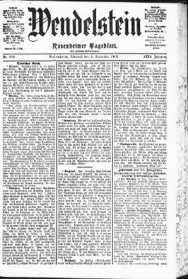 Wendelstein Mittwoch 3. September 1902