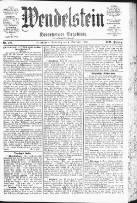 Wendelstein Donnerstag 4. September 1902