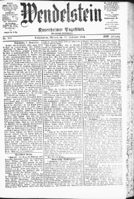 Wendelstein Mittwoch 10. September 1902