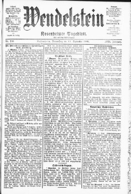 Wendelstein Donnerstag 11. September 1902