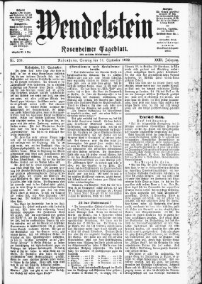 Wendelstein Sonntag 14. September 1902