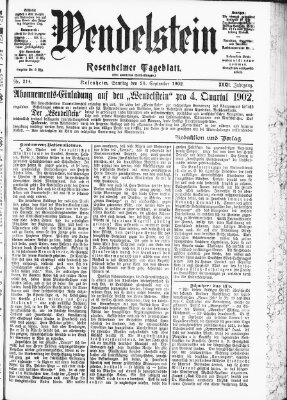 Wendelstein Samstag 20. September 1902