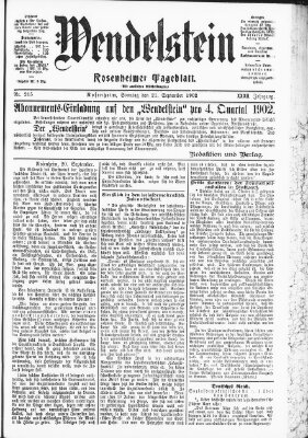 Wendelstein Sonntag 21. September 1902