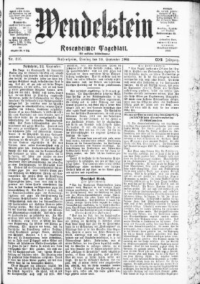 Wendelstein Dienstag 23. September 1902