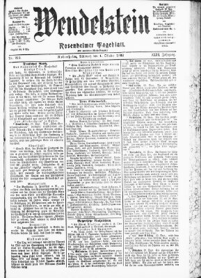 Wendelstein Mittwoch 1. Oktober 1902