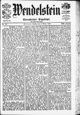 Wendelstein Samstag 4. Oktober 1902