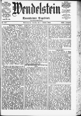 Wendelstein Sonntag 5. Oktober 1902