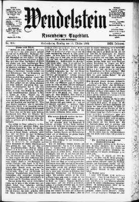 Wendelstein Samstag 18. Oktober 1902