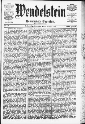 Wendelstein Donnerstag 23. Oktober 1902