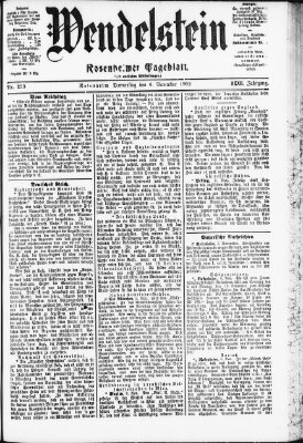 Wendelstein Donnerstag 6. November 1902