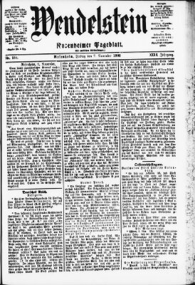 Wendelstein Freitag 7. November 1902