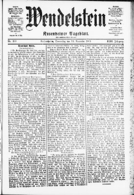 Wendelstein Donnerstag 13. November 1902