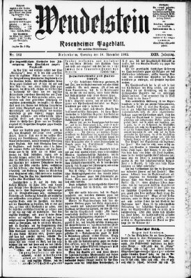 Wendelstein Sonntag 16. November 1902