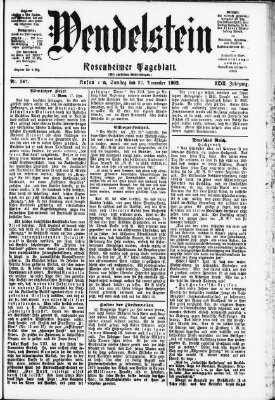 Wendelstein Samstag 22. November 1902