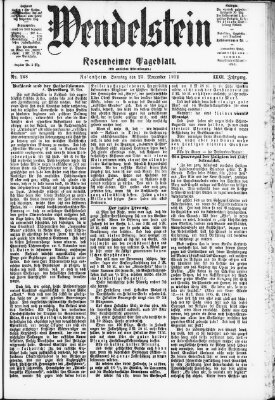 Wendelstein Sonntag 23. November 1902