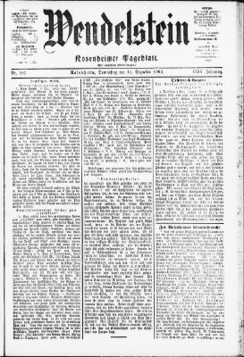 Wendelstein Donnerstag 11. Dezember 1902