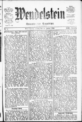 Wendelstein Dienstag 13. Januar 1903