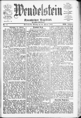 Wendelstein Dienstag 24. Februar 1903