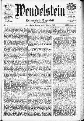 Wendelstein Samstag 28. Februar 1903