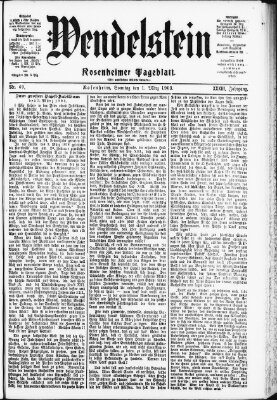 Wendelstein Sonntag 1. März 1903