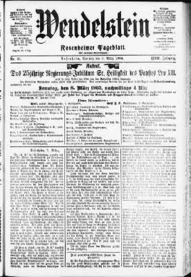 Wendelstein Sonntag 8. März 1903