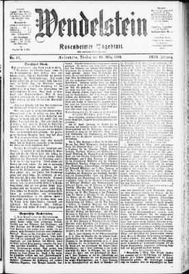 Wendelstein Dienstag 10. März 1903