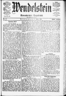 Wendelstein Freitag 13. März 1903