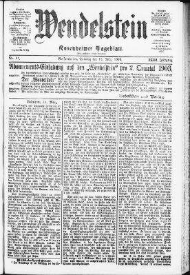 Wendelstein Sonntag 15. März 1903