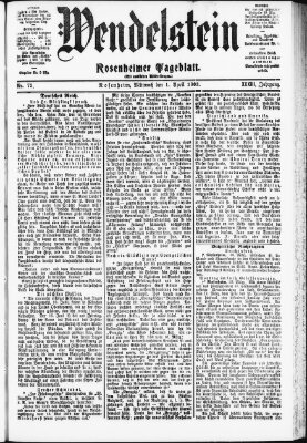 Wendelstein Mittwoch 1. April 1903