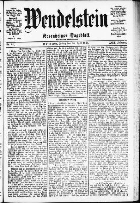 Wendelstein Freitag 10. April 1903