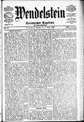 Wendelstein Samstag 11. April 1903