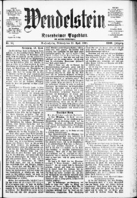 Wendelstein Mittwoch 29. April 1903