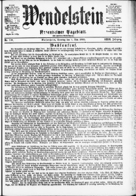 Wendelstein Sonntag 3. Mai 1903