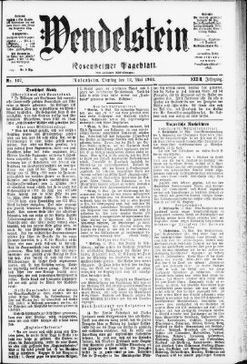 Wendelstein Dienstag 12. Mai 1903