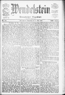 Wendelstein Donnerstag 14. Mai 1903