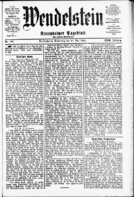 Wendelstein Donnerstag 28. Mai 1903