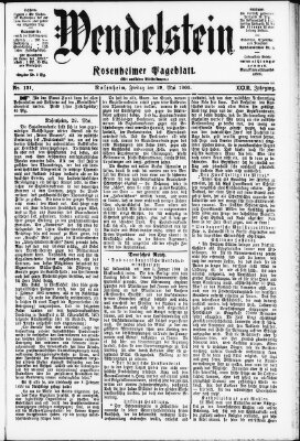 Wendelstein Freitag 29. Mai 1903